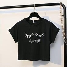 Load image into Gallery viewer, &#39;Good Night&#39; Crop T-Shirt