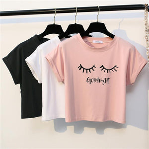 'Good Night' Crop T-Shirt