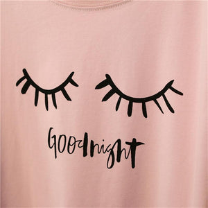 'Good night' Solid Crop T-Shirt