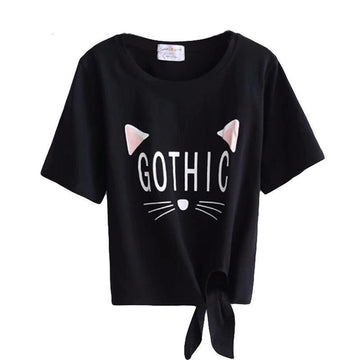 'GOTHIC' Bow Tie T-Shirt