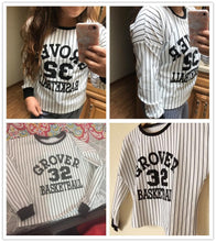 Load image into Gallery viewer, &#39;GROVER 32 BASKETBALL&#39; Striped Shirt