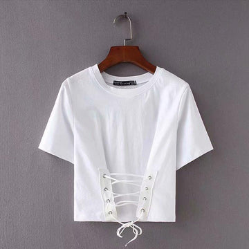 Lace Up T-Shirt