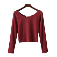 Load image into Gallery viewer, Long Sleeve Crop T-Shirt