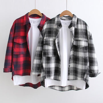Loose Plaid Shirt