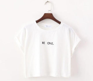 'Me One.' Crop T-Shirt