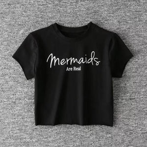 'Mermaids Are Real' Crop T-Shirt