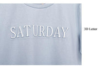 Load image into Gallery viewer, &#39;Monday To Sunday&#39; 3-D Letter Print T-Shirt