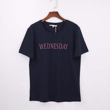 Load image into Gallery viewer, &#39;Monday To Sunday&#39; 3-D Letter Print T-Shirt