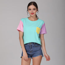 Load image into Gallery viewer, Multi Color Patchwork T-Shirt