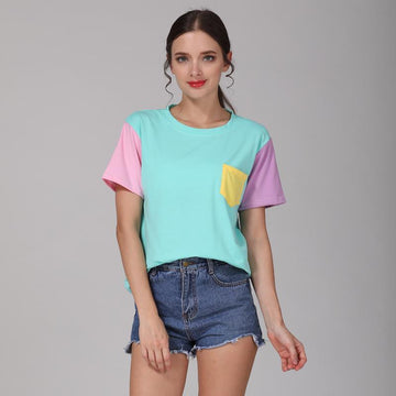 Multi Color Patchwork T-Shirt