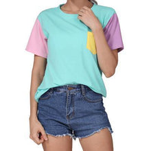Load image into Gallery viewer, Multi Color Patchwork T-Shirt