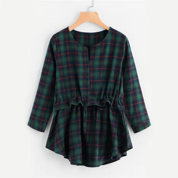 Plaid Blouse