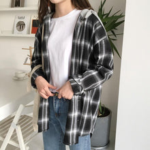 Load image into Gallery viewer, Plaid Hooded Shirt