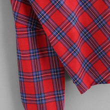 Load image into Gallery viewer, Plaid Open Shoulder Shirt