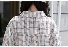 Load image into Gallery viewer, Plaid Turn-Down Collar Shirt