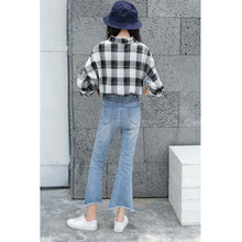 Load image into Gallery viewer, Plaid Turn-Down Collar Shirt