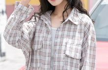 Load image into Gallery viewer, Plaid Turn-Down Collar Shirt