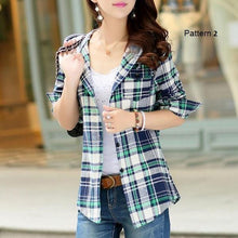 Load image into Gallery viewer, Plaid Zip-Up Hooded Shirt