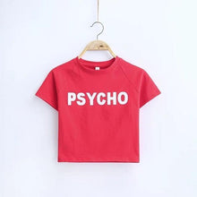 Load image into Gallery viewer, &#39;PSYCHO&#39; Crop T-Shirt