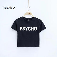 Load image into Gallery viewer, &#39;PSYCHO&#39; Crop T-Shirt