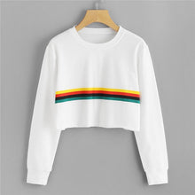 Load image into Gallery viewer, Rainbow Crop Sweatshirt