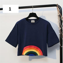 Load image into Gallery viewer, Rainbow Crop T-Shirt
