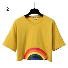 Load image into Gallery viewer, Rainbow Crop T-Shirt
