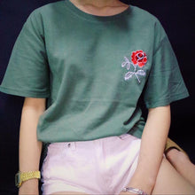 Load image into Gallery viewer, Rose Embroidery T-Shirt