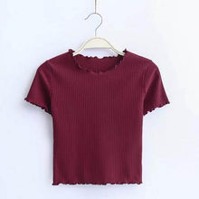 Load image into Gallery viewer, Ruffled Crop T-Shirt