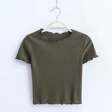 Load image into Gallery viewer, Ruffled Crop T-Shirt