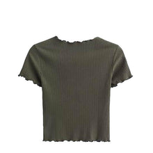 Load image into Gallery viewer, Ruffled Crop T-Shirt