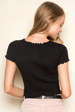 Load image into Gallery viewer, Ruffled Crop T-Shirt