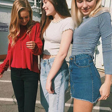 Load image into Gallery viewer, Ruffled Crop T-Shirt