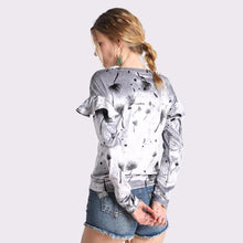 Load image into Gallery viewer, Ruffled Velvet Shirt