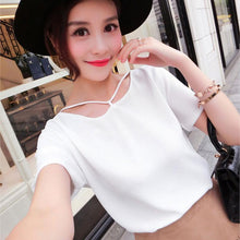 Load image into Gallery viewer, Short Sleeve Chiffon T-Shirt (4 Colors)