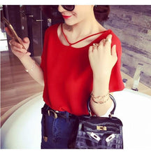 Load image into Gallery viewer, Short Sleeve Chiffon T-Shirt (4 Colors)