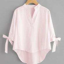 Load image into Gallery viewer, Solid Bow Tie Sleeve Shirt