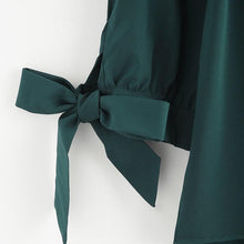 Load image into Gallery viewer, Solid Bow Tie Sleeve Shirt