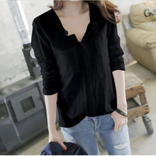 Load image into Gallery viewer, Solid V-Neck T-Shirt