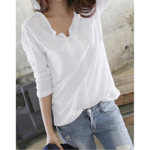 Load image into Gallery viewer, Solid V-Neck T-Shirt