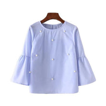 Load image into Gallery viewer, Striped Beading Blouse