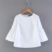 Load image into Gallery viewer, Striped Beading Blouse