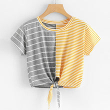 Load image into Gallery viewer, Striped Bow Tie T-Shirt
