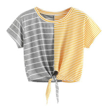 Load image into Gallery viewer, Striped Bow Tie T-Shirt