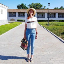 Load image into Gallery viewer, Striped Crop T-Shirt
