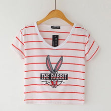 Load image into Gallery viewer, Striped Crop T-Shirt