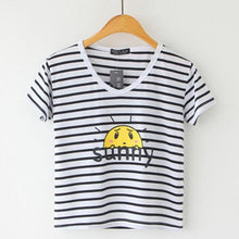 Load image into Gallery viewer, Striped Crop T-Shirt