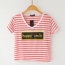 Load image into Gallery viewer, Striped Crop T-Shirt