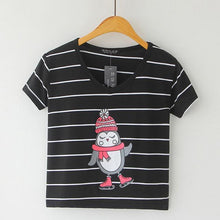 Load image into Gallery viewer, Striped Crop T-Shirt