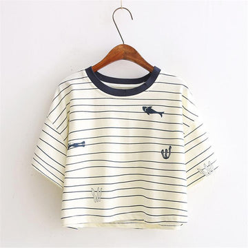 Striped Crop T-Shirt